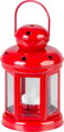 Lampáš MagicHome Vianoce, červený, s LED sviečkou, 12x15/20 cm, 3, náradie