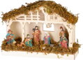 Dekorácia MagicHome Vianoce, betlehem, 5x LED teplá biela, 3xAA, interiér, 26,3x7,3x19,2 cm 1 detail