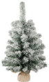 Vianočný stromček Snowy, jedľa v jute, zasnežený, 60 cm