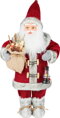 Vianočná dekorácia Santa s lampášom, červený, 46 cm