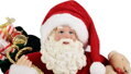 Vianočná dekorácia Santa s darčekmi a medvedíkom, červený, 46 cm