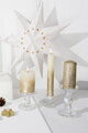 LED sviečka MagicHome, krémová, 7×10 cm, so zlatým efektom