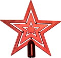 Červená hviezda MagicHome – vianočná ozdoba, 20 cm
