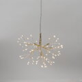 Dekorácia MagicHome Vianoce, ohňostroj, 72 LED teplá biela, jednoduché svietenie, závesná, zlatá, 25 cm