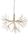 Dekorácia MagicHome Vianoce, ohňostroj, 72 LED teplá biela, jednoduché svietenie, závesná, zlatá, 25 cm