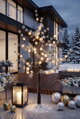 Strom MagicHome Vianoce, Borovica, 48 LED teplá biela, jednoduché svietenie, zasnežený, 120 cm