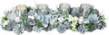 Ikebana MagicHome Vianoce, prírodná, adventná, so striebornými pohárikmi, strieborná, 16x50x9 cm