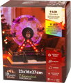 Dekorácia MagicHome Vianoce, ruské koleso, otočné, LED, plastové, 16x23x27 cm