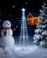Dekorácia MagicHome Vianoce, stromček, 190xLED, studená biela, plast-meď, 50x180 cm