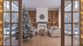 Veniec MagicHome Vianoce Frosty, zasnežený, 3D+2D, 50 cm