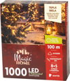 Reťaz MagicHome Vianoce, 1000xLED, teplá biela, 8 funkcií, 100 m, IP44