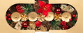 Ikebana MagicHome Vianoce, adventná, červená, 41x15 cm