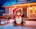 Dekorácia MagicHome Vianoce, Medveď, 3xLED biela, 120 cm