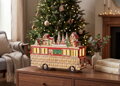 Dekorácia MagicHome Vianoce, Autobus, 8xLED teplá biela, 2xAAA, IP20, 27,7x7,5x19 cm