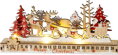 Dekorácia MagicHome Vianoce, Santa na saniach, 8xLED teplá biela, 2xAAA, IP20, 35x6x16 cm