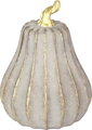 Dekorácia MagicHome Nature, tekvica, polyresin, zlato-sivá, 16,2x16,2x21,4 cm