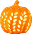 Dekorácia MagicHome Nature, tekvica, so svetlom, porcelánová, 10,5x10,5x10,6 cm