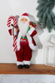 Dekorácia MagicHome Vianoce, Santa, s darčekom, červený, 45 cm