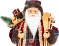 Dekorácia MagicHome Vianoce, Santa, s darčekom, červený, 46 cm