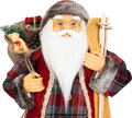 Dekorácia MagicHome Vianoce, Santa, s darčekom, červený, 60 cm
