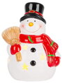Dekorácia MagicHome Vianoce, Usmiaty snehuliak, LED, terakota, 8,5x8,2x12,5 cm, 1, náradie