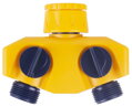 Rozbočovač na hadicu DY8003, spojka 2-way, záhradný, s ventilmi 2 detail