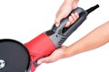 Bruska Worcraft AG24-230A, 2350W, 230 mm, uhlová, SoftSTART 5 detail