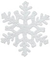 Vianočné ozdoby na stromček 12 ks, snehová vločka, biela, na vianočný stromček, 10 cm 1 detail