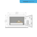 Trezor Yale YSV/170/DB2 Value, mini, čierny 4 detail