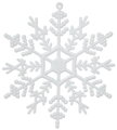 Vianočné ozdoby na stromček 6 ks, snehová vločka, biela, na vianočný stromček, 12 cm 1 detail