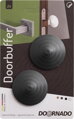 Zarážka na kľučku DOORBUFFER, samolepiaca, doraz na stenu, plastová, za dvere, dverová, tmavošedá, bal. 2ks 1 detail