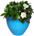 Kvetináč Strend Pro, glazúra, modrý, 38 cm, 1, náradie