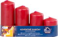 Adventné sviečky MagicHome, bordové, 4 rôzne výšky