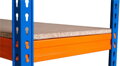 Regál Racks RAT60 HD, kovový, 4 police, 1800x1800x600 mm, max. 600 kg/polica 4 detail