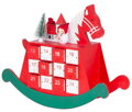 Dekorácia MagicHome Vianoce, Drevený adventný kalendár - koník, 2 LED, 2xAAA, 34,50x12x28 cm, 2, náradie