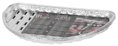 Miska MagicHome 33x19x2.0 cm, 4 ks, polkruhová, perforovaná, ALU 1 detail