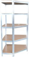Regál Racks RAT80, do kúta, rohový, kovový, MDF, 5 políc, 180x90x40 cm, max. 150 kg/polica 2 detail