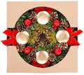 Adventný veniec MagicHome Vianoce, prírodný, červený, 25 cm 1 detail