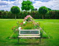 Záhradná lavička GODIVA, 122x54x73 cm, drevo/plast, 1, náradie