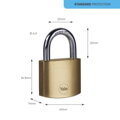 Zámok Yale Y110B/40/122/2, Standard Security, visiaci, 40 mm, zjednotené 2 zámky s 3 kľúčami 2 detail