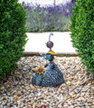 Dekorácia do záhrady Mecco 9100, Mravec na kameni s konvou, 35 cm, plech, 3, náradie