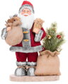 Dekorácia MagicHome Vianoce, Santa s taškou a stromčekom, LED, 30 cm, 1, náradie