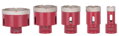 Sada vyrezávačov Strend Pro Premium DCB11S, 20-35-45-55-72 mm, M14, diamant, profesional 9 detail
