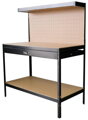 Stôl Racks DWB60, pracovný, do dielne, 1x zásuvka, 1200x600x1500 mm, max. 230 kg, 3, náradie