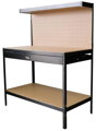 Stôl Racks DWB60, pracovný, do dielne, 1x zásuvka, 1200x600x1500 mm, max. 230 kg 3 detail