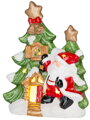Dekorácia MagicHome Vianoce, Stromček so santom, LED, terakota, 27,3x11x34 cm, 1, náradie