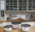 Miska MagicHome, nerez, s vekom, 14-16-18 cm, sada 3 ks 1 detail