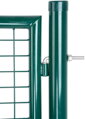 Brána Strend Pro METALTEC ECO 2, 1000/1800/50x50 mm, okrúhly rám, zelená, jednokrídlová, záhradná, ZN+PVC, RAL6005 3 detail