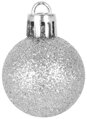 Vianočné ozdoby na stromček 12 ks, 3 cm, strieborné 1 detail