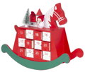 Dekorácia MagicHome Vianoce, Drevený adventný kalendár - koník, 2 LED, 2xAAA, 34,50x12x28 cm, 1, náradie